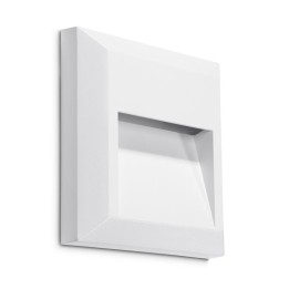 Aplique IP65 Kossel Indirect Square 125mm LED 1.5W Blanco neutro - 4000K Blanco 65lm Leds C4 05-9802-14-CM