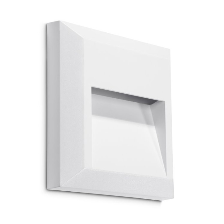 Aplique IP65 Kossel Indirect Square 125mm LED 1.5W Blanco neutro - 4000K Blanco 65lm Leds C4 05-9802-14-CM