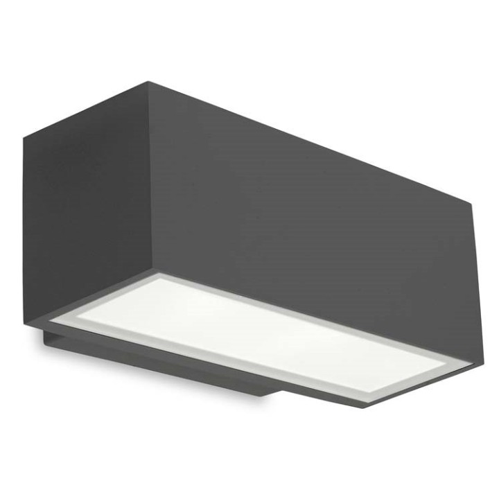 Aplique IP65 Afrodita LED 220mm Double Emission LED 17.5W Blanco neutro - 4000K ON-OFF Gris urbano 1644lm Leds C4 05-9911-Z5-CM