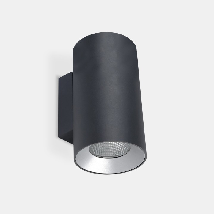 Aplique IP66 Cosmos Wall Fixture ø168 Double Emission LED 31W Blanco neutro - 4000K ON-OFF Gris urbano 2901lm Leds C4 05-9957-Z5