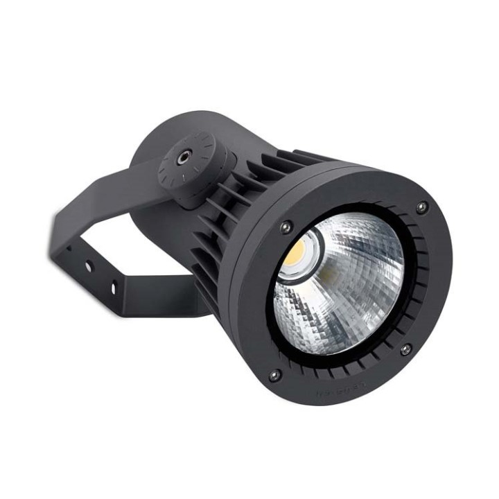 Proyector IP65 Hubble Cob LED ø126mm LED 10.8W 4000K Gris urbano 1251lm Leds C4 05-9989-Z5-CM