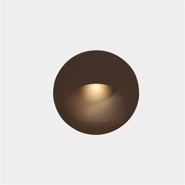 Lámpara Empotrable de pared IP66 Bat Round Oval LED 2.2W 2700K Marrón 24lm Leds C4 05-E014-J6-CK