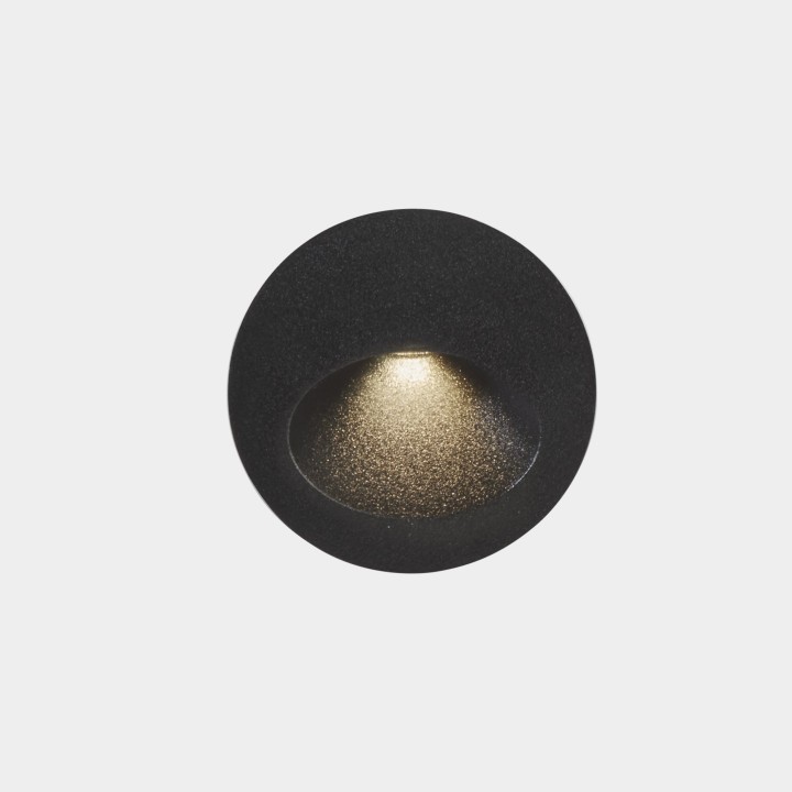 Lámpara Empotrable de pared IP66 Bat Round Oval LED 2.2W 4000K Gris urbano 25lm Leds C4 05-E014-Z5-CM
