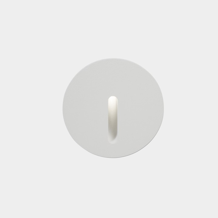Lámpara Empotrable de pared IP66 Bat Round Lineal LED 2.2W 2700K Blanco 11lm Leds C4 05-E015-14-CK