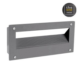 Lámpara Empotrable de pared IP66 Micenas LED Rectangular LED 5.5W 3000K Gris urbano 128lm Leds C4 05-E025-Z5-CL