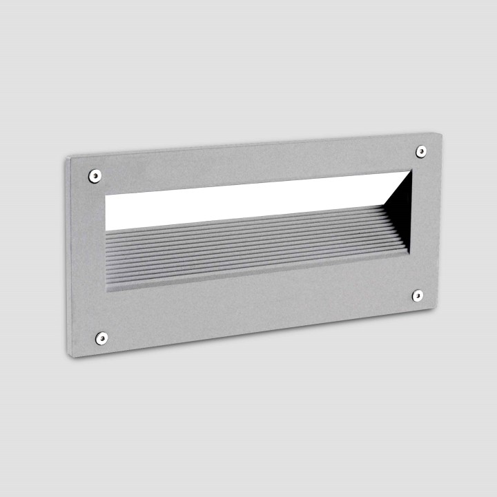 Lámpara Empotrable de pared IP66 Micenas LED Rectangular LED 5.5W 3000K Gris 128lm Leds C4 05-E050-34-CL
