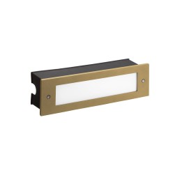 Lámpara Empotrable de pared IP66 Micenas LED Pro LED 8.7W 3000K Oro 731lm Leds C4 05-E051-DL-CL