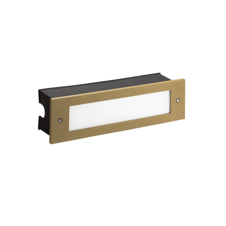 Lámpara Empotrable de pared IP66 Micenas LED Pro LED 8.7W 3000K Oro 731lm Leds C4 05-E051-DL-CL