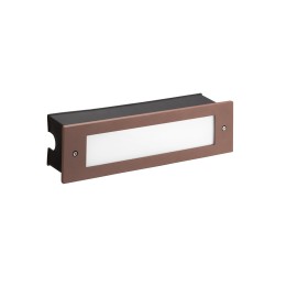 Lámpara Empotrable de pared IP66 Micenas LED Pro LED 8.7W 3000K Marrón 731lm Leds C4 05-E051-J6-CL
