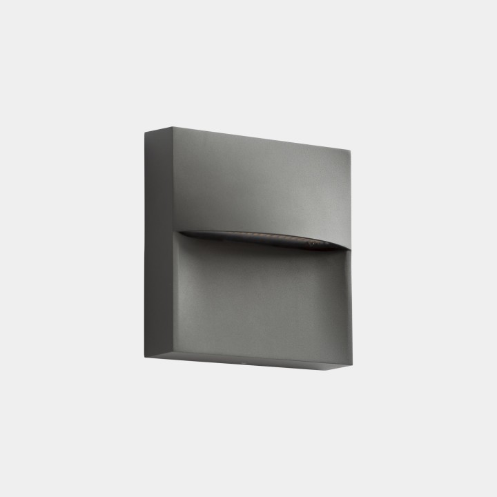 Aplique IP66 SAM LED 3.2W SW 2700-3200-4000K ON-OFF Gris urbano 269lm Leds C4 05-E059-Z5-EH
