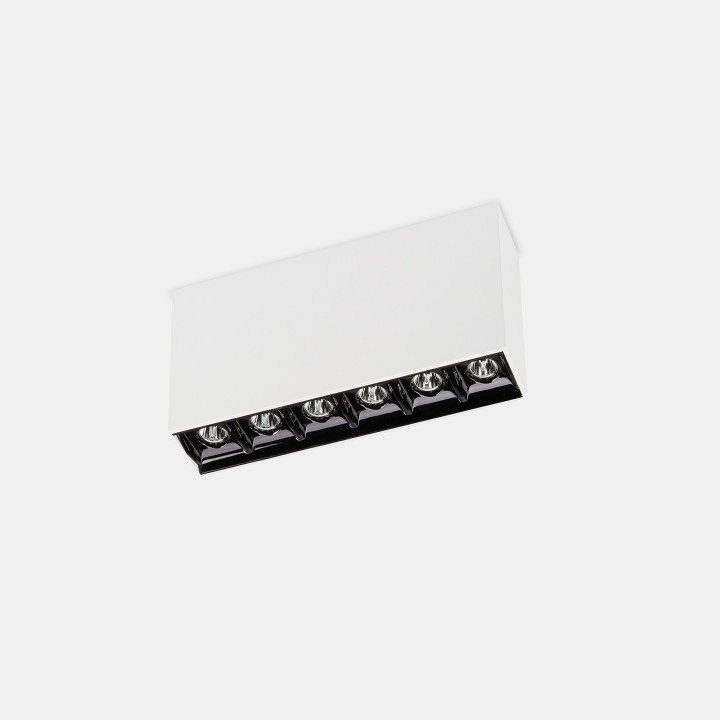 Plafón Bento Surface 6 LEDS 12.2W Blanco neutro - 4000K CRI 90 PHASE CUT Blanco IP23 993lm Leds C4 15-7193-14-MS
