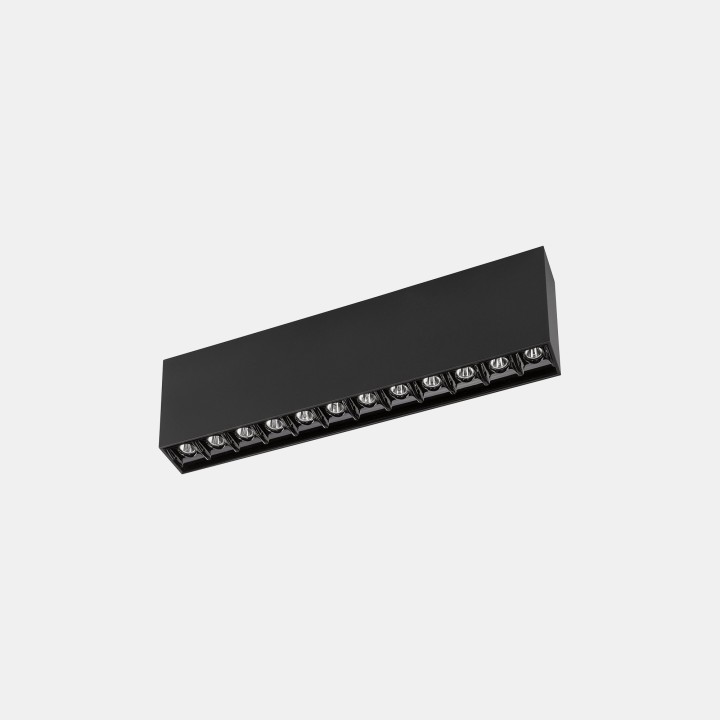 Plafón Bento Surface 12 LEDS 24.4W Blanco cálido - 2700K CRI 90 PHASE CUT Negro IP23 1622lm Leds C4 15-7198-60-MS