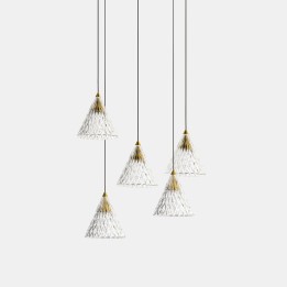 Lámpara Colgante Veneto Surfaced 5 Bodies LED 25W 2700K Blanco 1340lm Leds C4 15-7592-14-DO