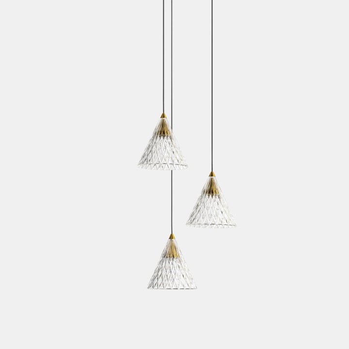 Lámpara Colgante Veneto Surfaced 3 Bodies LED 15W 2700K Negro 268lm Leds C4 15-7596-60-DO