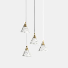 Lámpara Colgante Veneto Surfaced 4 Bodies LED 20W 2700K Negro 268lm Leds C4 15-7597-60-DO