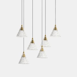 Lámpara Colgante Veneto Surfaced 6 Bodies LED 30W 2700K Blanco 1608lm Leds C4 15-7599-14-DO
