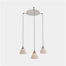 Lámpara Colgante Veneto Surfaced 3 Bodies LED 15W 2700K Blanco 804lm Leds C4 15-7602-14-DO