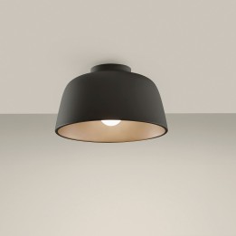 Plafón Miso ø285mm E27 40W Negro Leds C4 15-8330-05-DL