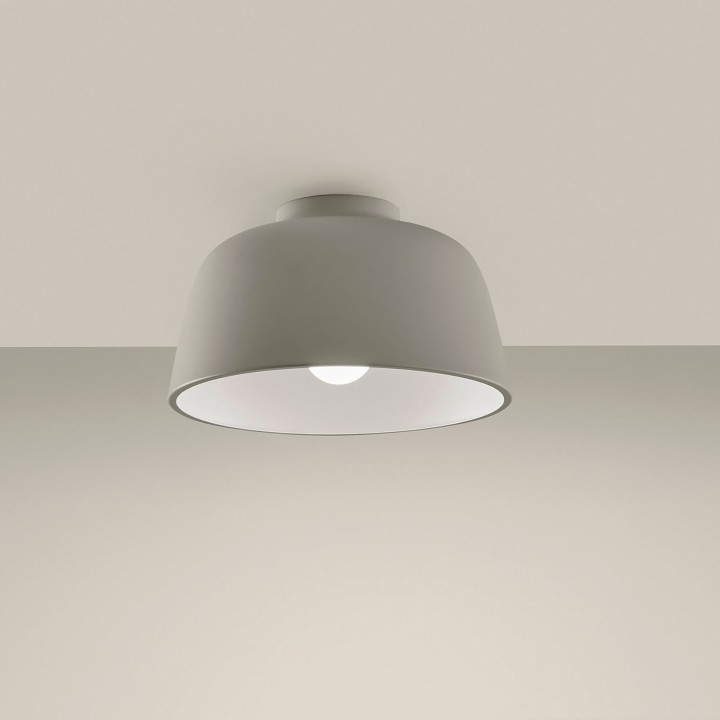 Plafón Miso ø285mm E27 40W Gris piedra Leds C4 15-8330-EM-14