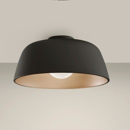 Plafón Miso ø433mm E27 40W Negro Leds C4 15-8331-05-DL