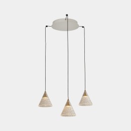 Lámpara Colgante Veneto Surfaced 3 Bodies LED 15W 2700K Blanco 804lm Leds C4 15-A029-14-DO