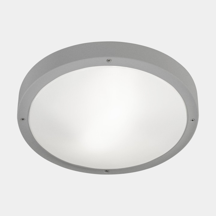 Plafón IP66 BASIC E27 E27 1515W Gris Leds C4 15-E041-34-M1