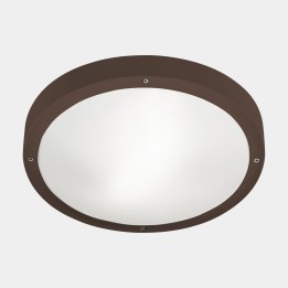 Plafón IP66 BASIC E27 E27 1515W Marrón Leds C4 15-E041-J6-M1