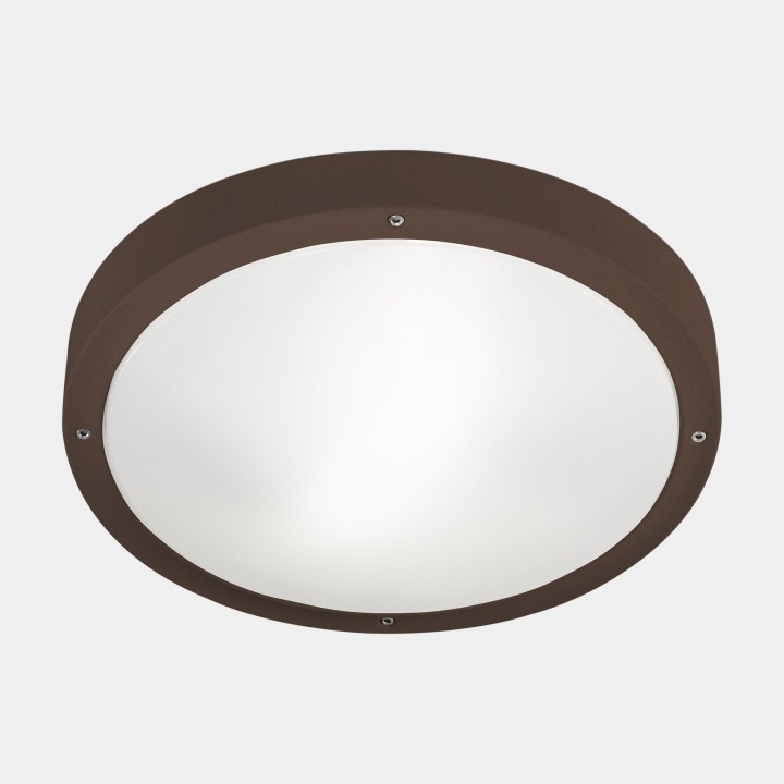 Plafón IP66 BASIC E27 E27 1515W Marrón Leds C4 15-E041-J6-M1