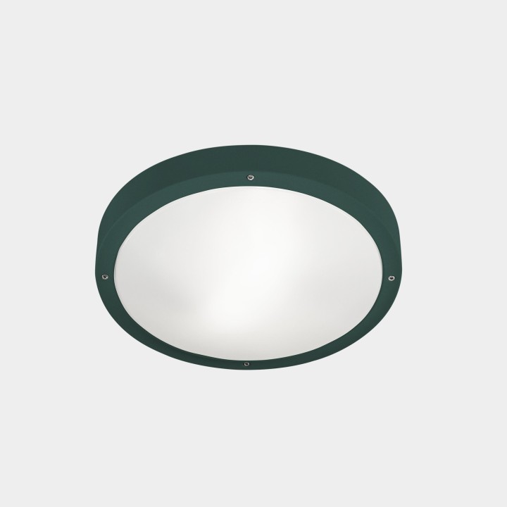 Plafón IP66 BASIC LED 11.7W 2700K Verde Abeto 1269lm Leds C4 15-E049-E3-EH