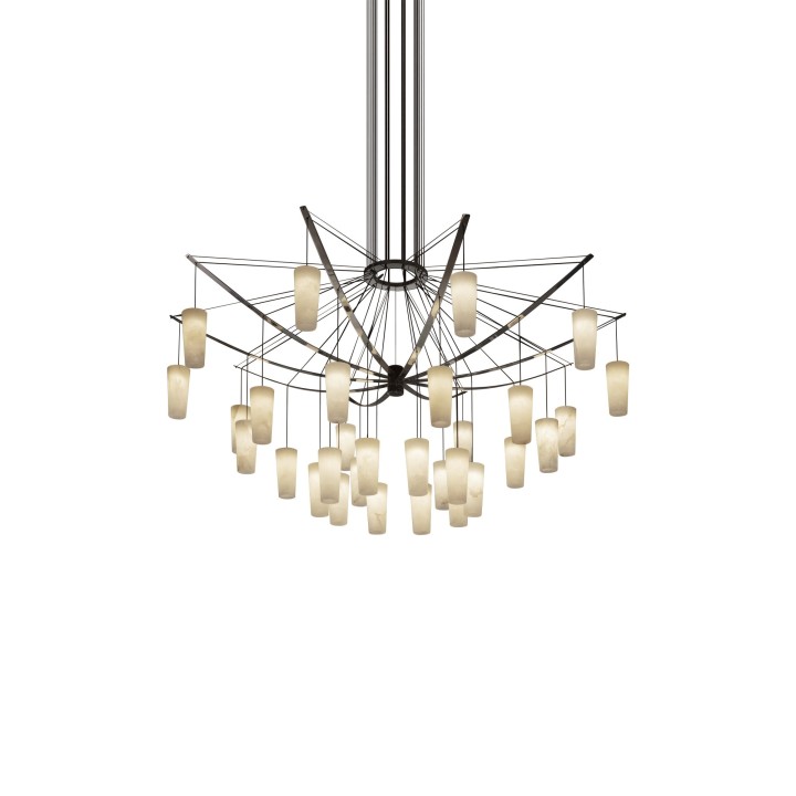 Lámpara Colgante Catenaria Chandelier LED LED 101.7101.7W 17400lm 3000K Cromo Leds C4 20-7612-21-55