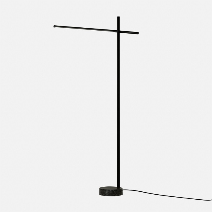 Pie de salon TUBS LED 10.5W 403lm 3000K Negro Marbre Negre Leds C4 25-8102-05-M1