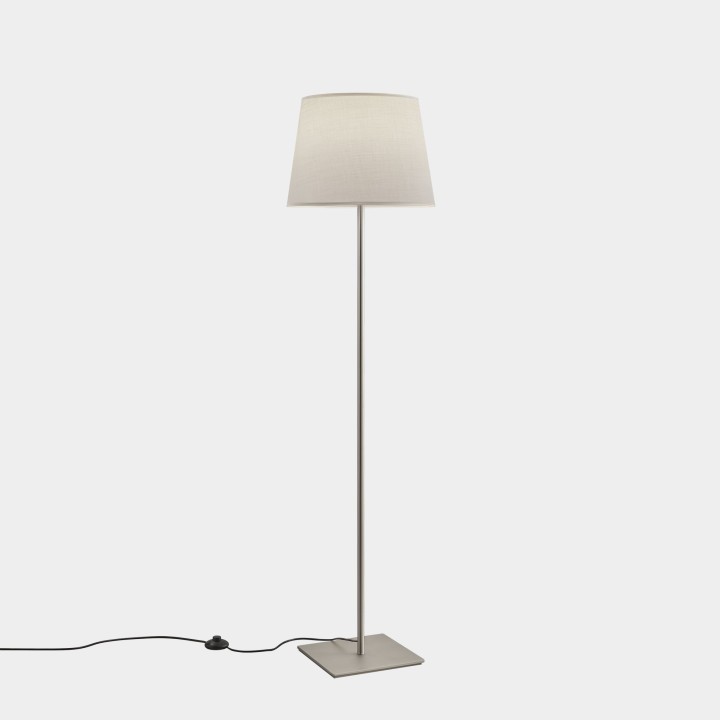 Pie de salon Metrica Square E27 100W Níquel satinado Leds C4 25-8350-81-82