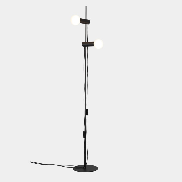 Pie de salon Nude E27 E27 30W Negro Leds C4 25-8521-05-05