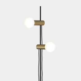 Pie de salon Nude E27 E27 30W Negro Leds C4 25-8521-05-DN