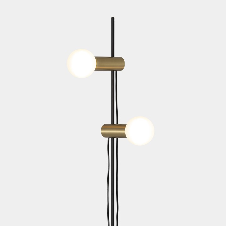 Pie de salon Nude E27 E27 30W Negro Leds C4 25-8521-05-DN