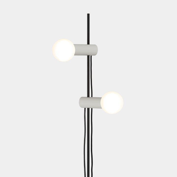 Pie de salon Nude E27 E27 30W Negro Leds C4 25-8521-05-EM