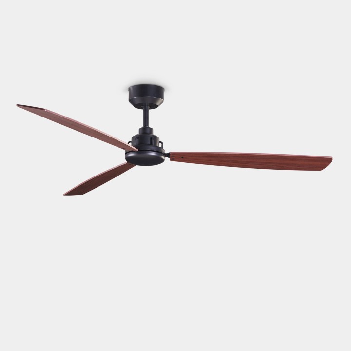 Ventilador de techo Xaloc ø1320mm Negro Caoba Leds C4 30-8341-05-43
