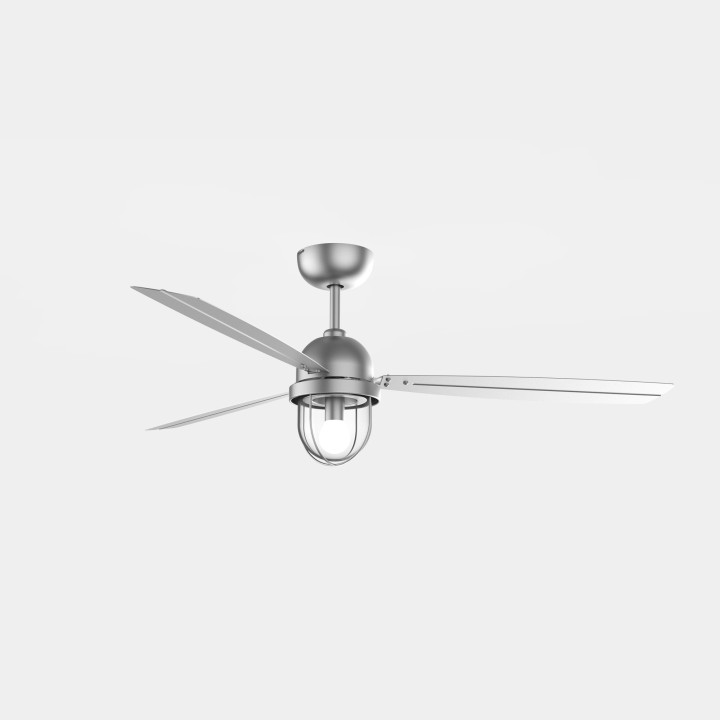 Ventilador de techo IP20 Mariner E27 15W Níquel satinado Níquel satinado Leds C4 30-8550-81-37
