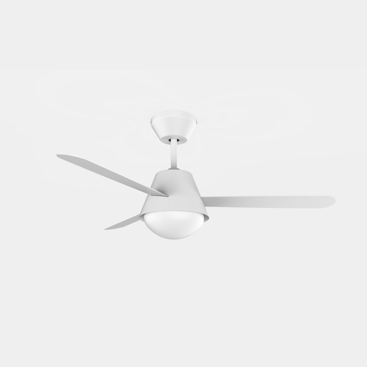Ventilador de techo IP20 Buran E27 E27 1515W Blanco Blanco Madera clara Leds C4 30-8551-14-F9