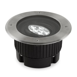 Lámpara Empotrable de suelo IP65-IP67 Gea Power LED Round  ø180mm LED 18W 3000K Acero inoxidable AISI 316 1101lm Leds C4 55-9667
