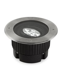 Lámpara Empotrable de suelo IP65-IP67 Gea Power LED Round  ø180mm LED 18W 3000K Acero inoxidable AISI 316 1101lm Leds C4 55-9667