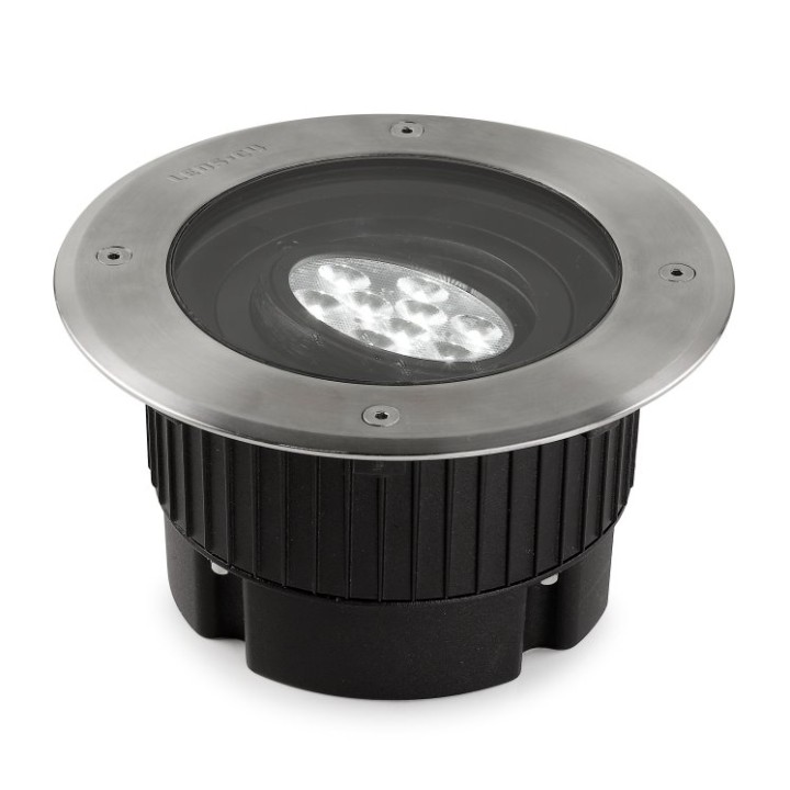 Lámpara Empotrable de suelo IP65-IP67 Gea Power LED Round  ø180mm LED 18W 3000K Acero inoxidable AISI 316 1101lm Leds C4 55-9667