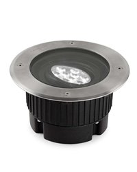 Lámpara Empotrable de suelo IP65-IP67 Gea Power LED Round  ø180mm LED 18W 4000K Acero inoxidable AISI 316 1167lm Leds C4 55-9667