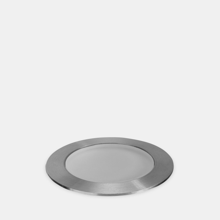 Lámpara Empotrable de suelo IP66 Rim ø46mm LED 1W 3000K Acero inoxidable AISI 316 17lm Leds C4 55-E151-CA-CL