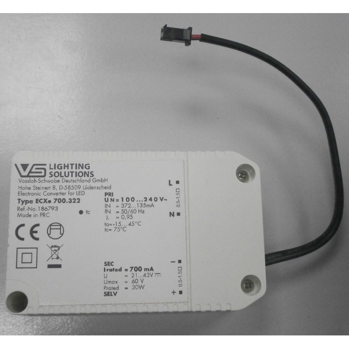 Driver 14,7-30W / 700mA / 100-240 / 21-43V with connector Leds C4 71-6654-00-00