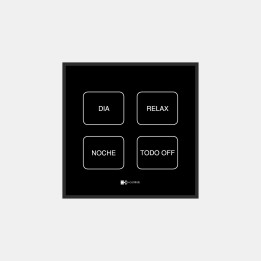 Frontal botonera DALI 4 funciones en negro Leds C4 71-8070-00-00