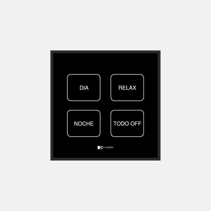 Frontal botonera DALI 4 funciones en negro Leds C4 71-8070-00-00