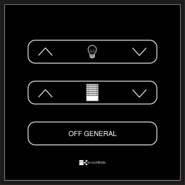 Frontal botonera DALI 9 funciones en negro Leds C4 71-8071-00-00