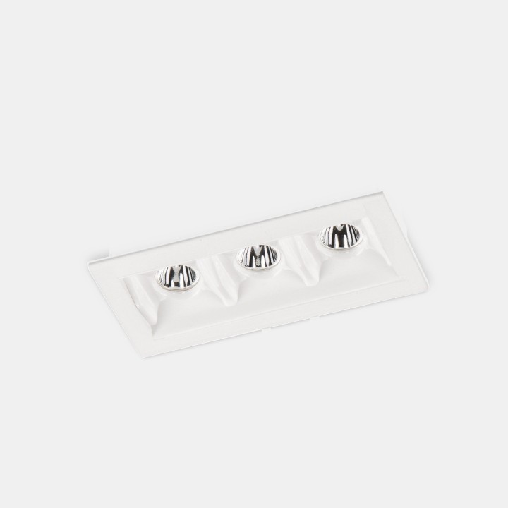 Downlight Bento Standard 3 LEDS Trim 6.1W Blanco cálido - 3000K CRI 90 48.8º Blanco IP23 421lm Leds C4 90-6369-14-14