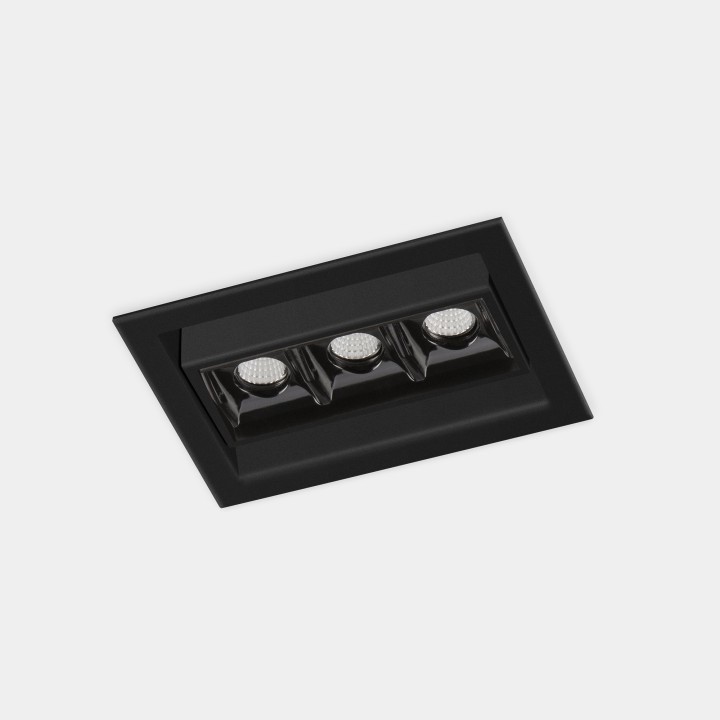 Downlight Bento Adjustable 3 LEDS 6.1W Blanco cálido - 3000K CRI 90 34.3º Negro IP23 467lm Leds C4 90-7161-60-60